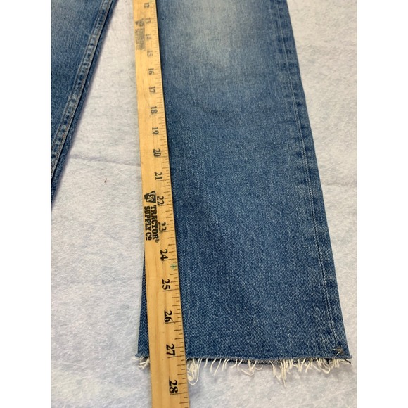 Rag & Bone Women's 23 ‎ Harlow mid rise Straight Jeans Frayed denim blue jeans - Picture 3 of 8